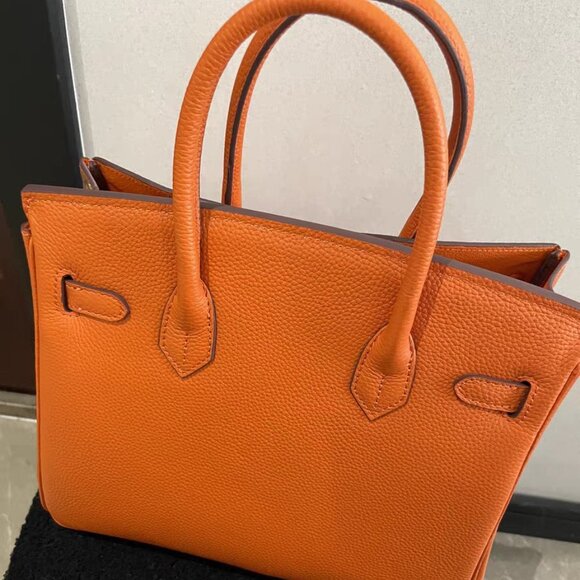 Orange genuine leather wirkin - Picture 2 of 3